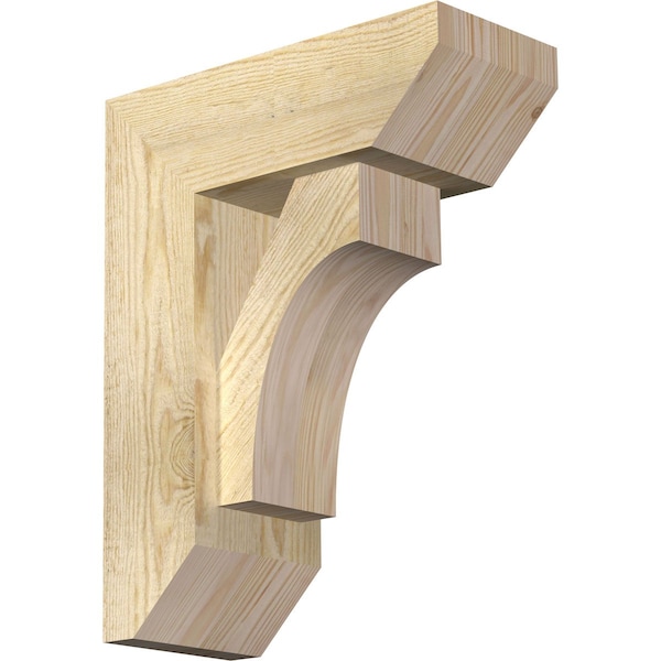 Ekena Millwork Westlake Slat Rough Sawn Bracket w/ Offset Brace, Douglas Fir, 6"W x 14"D x 18"H BKT0604X14X18WTL06RDF - main